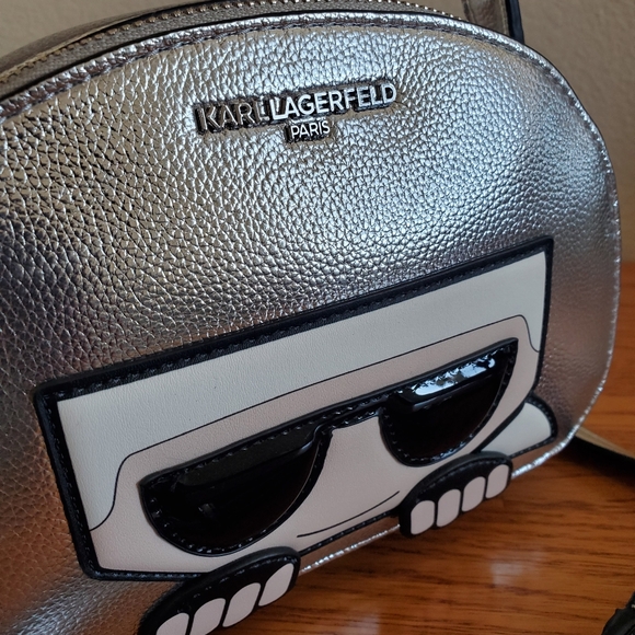 Karl Lagerfeld Silver Crossbody Bag - Picture 3 of 16